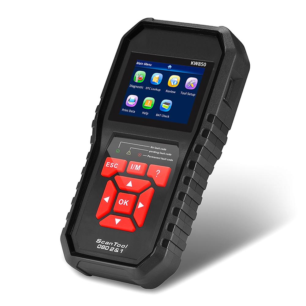 OBDII Scanner   Lesegerät (KW850) Professioneller OBDII Auto-Scanner Fahrzeugdiagnose Check Engine Leuchte Scan-Tool für Alle OBDII Autos Seit 1996