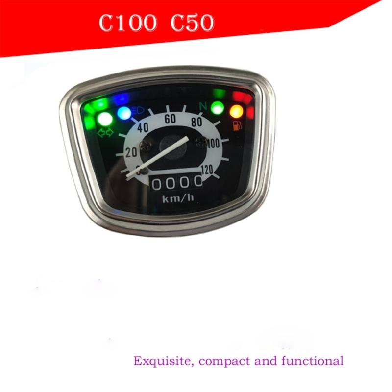 Compact Mini Motorcycle Dashboard Odometer Gauge Instrument For C100 C102 C105 C105t Cm91 With Bright LED Backlight