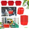 A Top Quality 12Pcs Chickens Rabbit Feeders for Cage,Hanging Chicken Water Feeder Cup, Plastic Birds Feeders Seed Bowl