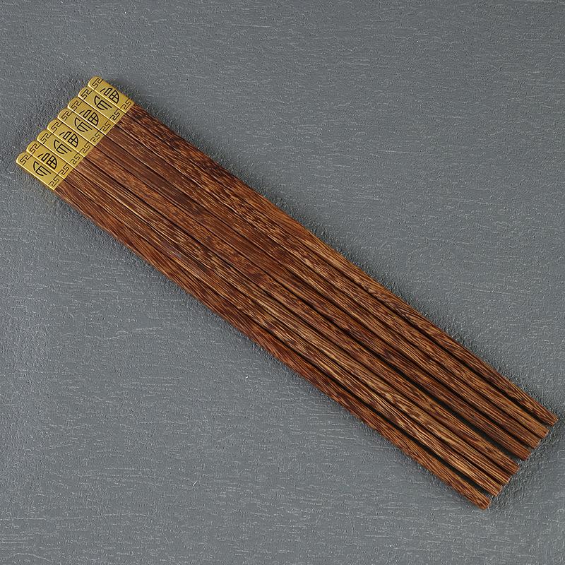 High-End Non-Slip Chicken Wing Wood Chopsticks - 2025 Red Sandalwood, Anti-Mildew, Light Luxury Design