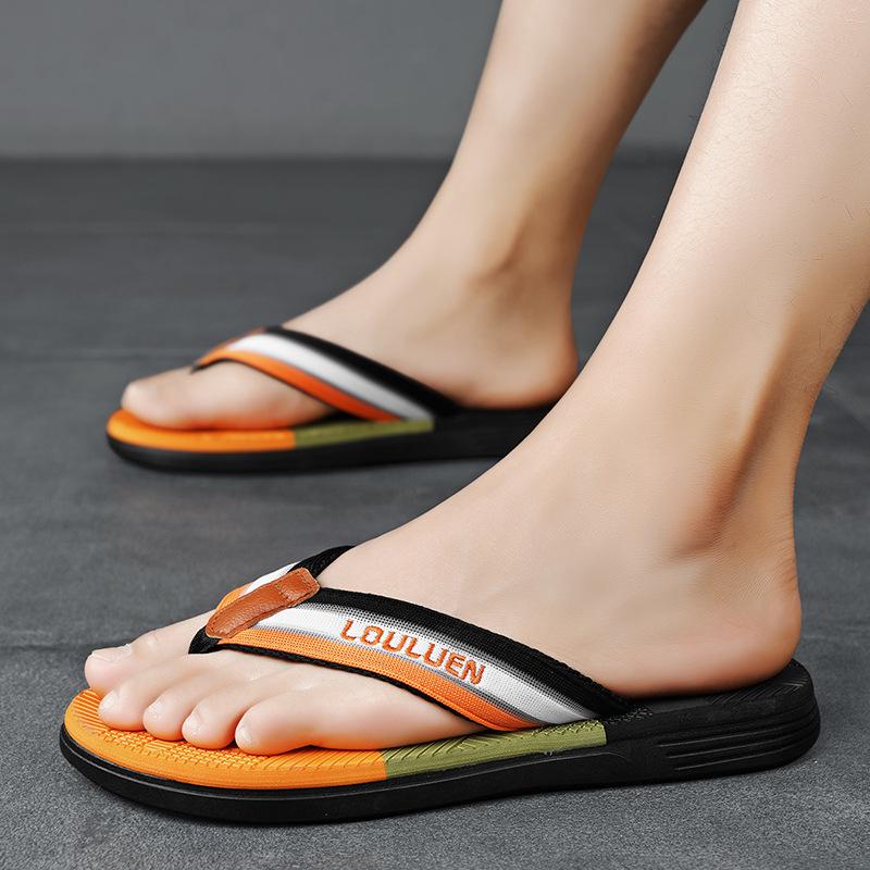 Men's Non-Slip Odor-Resistant Vietnamese Flip-Flops for Outdoor Beach, Large Size 45