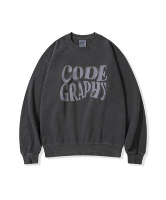 CGP Pigment Codegraphy Wave Sweatshirt_Charcoal