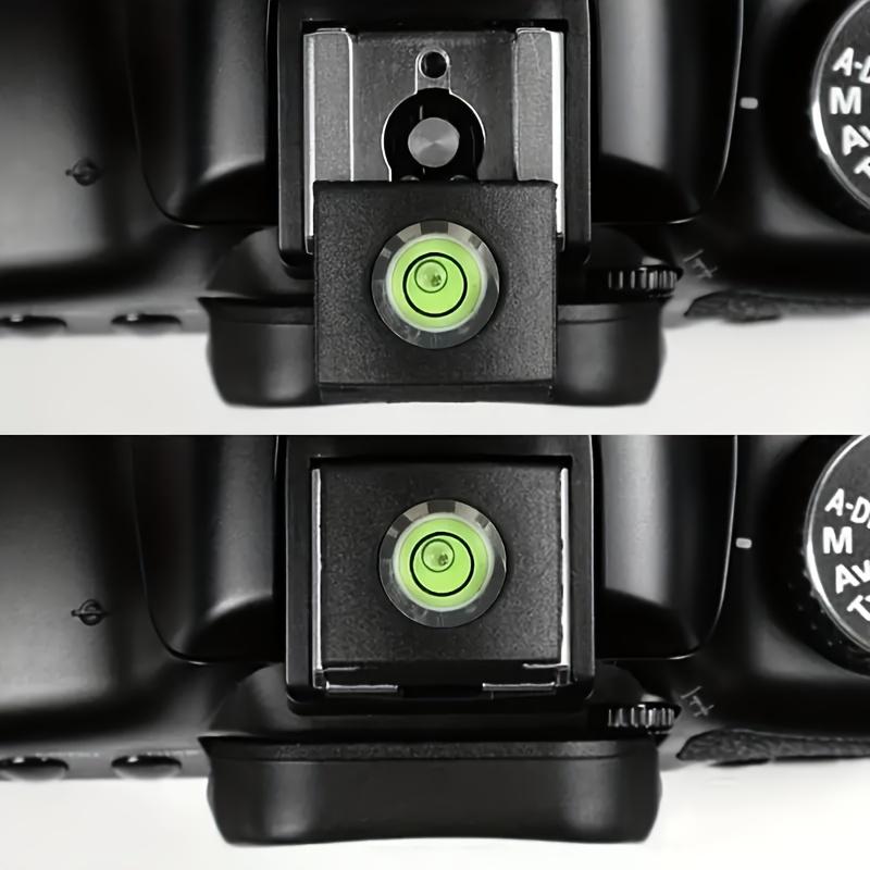 2pcs Camera Level Hot Shoe, Level Hot Shoe Cover, Flash Bubble Level, Protector, Compatible with Sony A6000 Nikon D5 D200 D300 D500 D810 D610