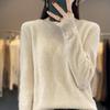 Maglione da donna in lana Autunno/Inverno - Pullover a girocollo lavorazione jacquard a rombi