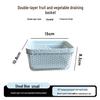Double-Layer Draining & Storage Basket for Vegetables and Fruits