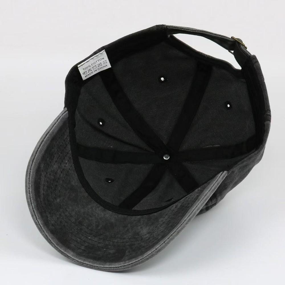 Cotton Fabric Baseball Cap Butt Cat Embroidery Baseball Hat Vintage Dad Hat  Outdoor