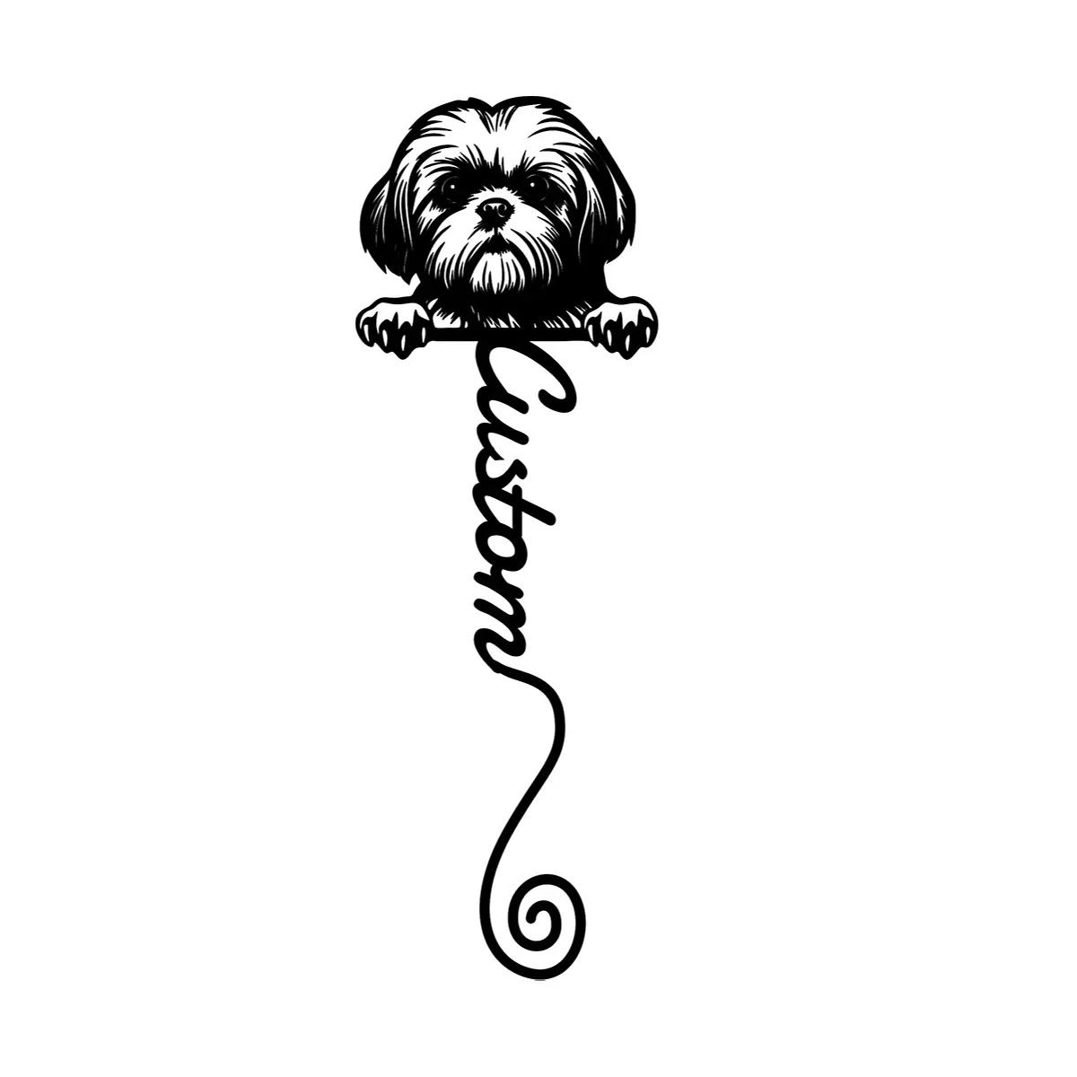 Metal Bookmark Set, Book Lover Gift, Shih Tzu Dog Bookmark, Teacher Appreciation, School Gift, Unique Reader Present
