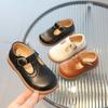 Girls Solid Color British Style Kids Princess Leather Shoes College Style Casual Single Shoes