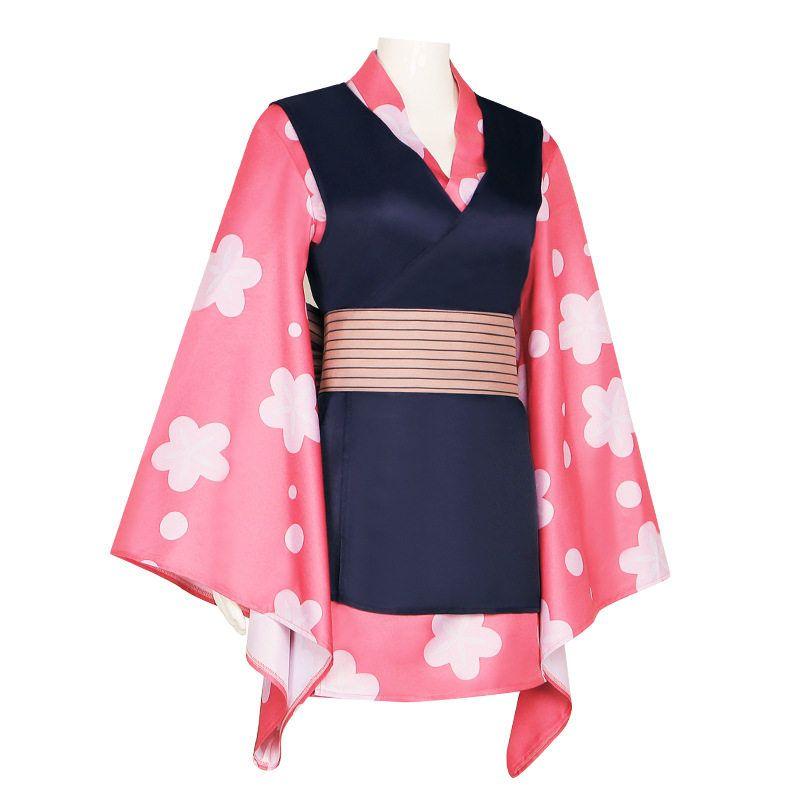 Demon Slayer Cosplay Costume Demon Slayer Team Sanemi Sister Zenitsu Japanese-Style Kimono Cosplay Anime Performance Outfit