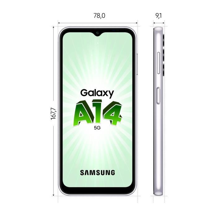 SAMSUNG Galaxy A14 5G Argenté 64 Go