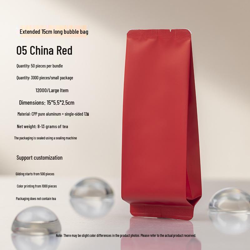 8g Extra Thick Aluminum Foil Tea Bag for Yancha, Phoenix Dancong, Black Tea & Rougui