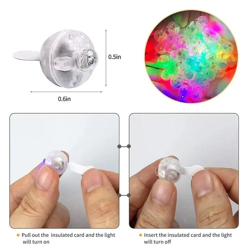 100Pcs LED Balloon Light Tiny Mini Round Ball Lamp For Bar Lantern Christmas Wedding Party Decorations Luminous Toy