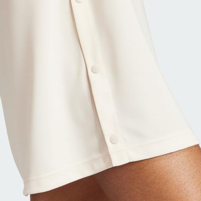 Adidas Originals Solid Color V-Neck Casual Loose Short Sleeveless Dress Women Dresses White IS5261