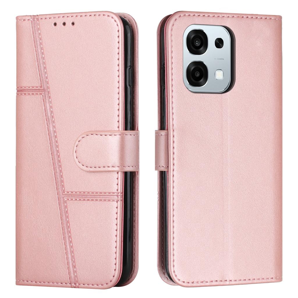 Leather Phone Case For Oppo F31 5G/A6 Pro 5G/4G Foldable Stand Wallet Flip Cover with Strap