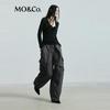 MO&Co. Women's Low-Waist Wide-Leg Cargo Pants