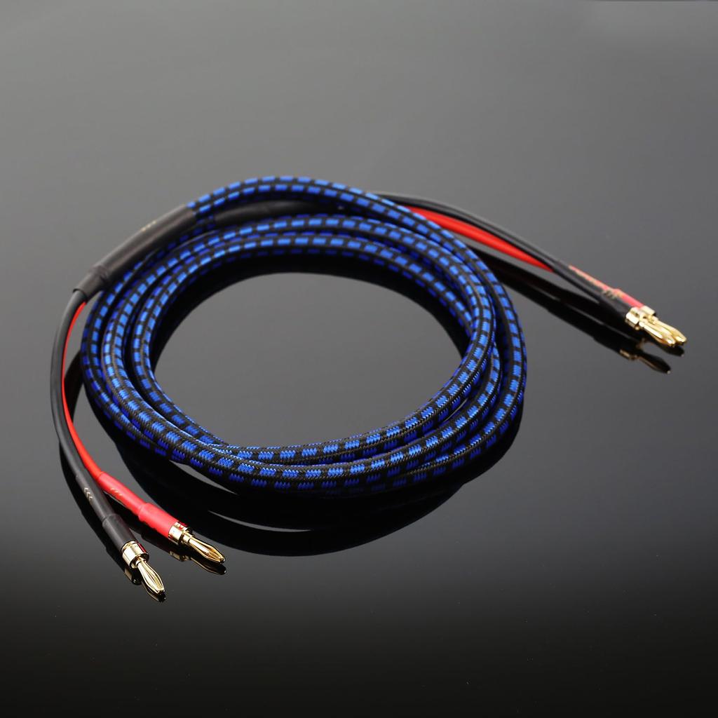 Speaker Cable 4N Copper with Banana Plugs Audio Copper 1 [Kawaki] Oxygen-Free (OFC) Hi-Fi High-Purity [W126] (2.0m, cable)