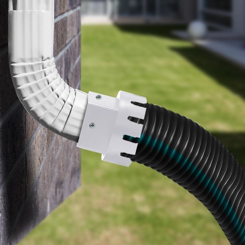 Easy Installment Rain Gutter Adapter Join Rainwater Collection Diverter Outdoor Lawn