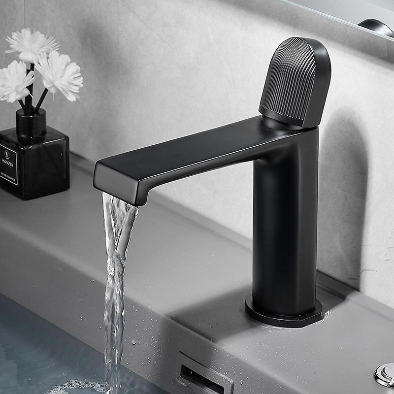 Grey/White/Black/Chrome Bathroom Hot And Cold Mixed Basin Faucet Brass Light Luxury Home Bathroom Cabinet Hand Wash Basin Tap