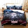 Gamw ENDER LILIES Quietus of the Knights Bedding Set Printed With Pillowcase Bed Duvet Cover Soft Single Double Queen Super King