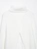 2026 Spring European & American Style Women's White Slit High Neck Loose Knitwear