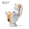 Mini Katzenmodell Hohe Simulation Lebhafter Ausdruck Dekorationszubehör Toilette Miniatur Katze Tiermodell Spielzeug für Kinder