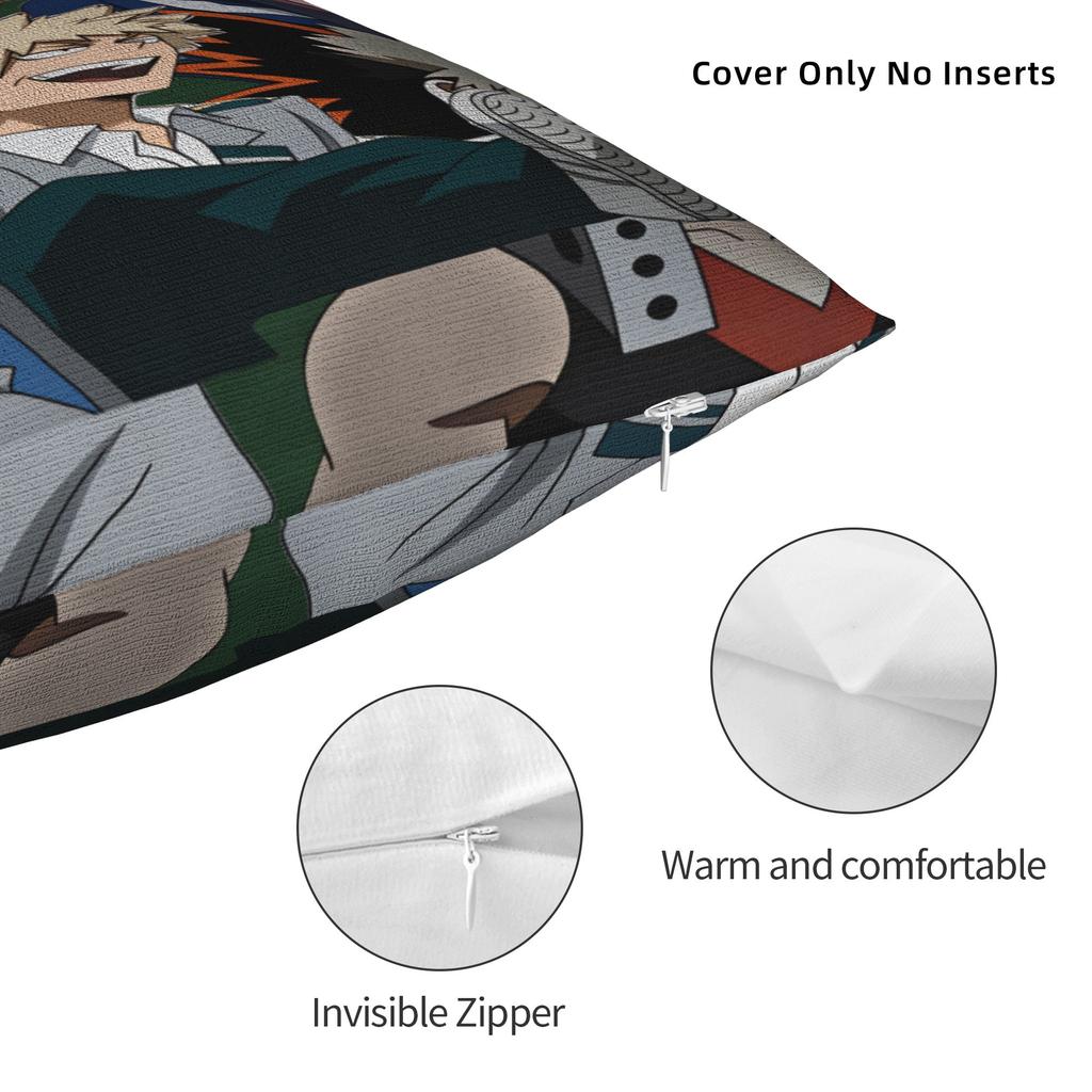 Anime K-Katsuki B-Bakugo Pillow Cover Design Cushion Cover Cute Funny Pillow Case For Living Room Chair