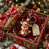 Holiday Keychain for Christmas with Gift Box, Cute Santa Claus Snowman Highland Cow Festive Accessories DIY Reindeer Bag Charm, Keyring Pendant, Gifts