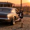 1/64 Scale Cowgirl Miniature | Display Model, Detailed HandPainted Finish, with Cowboy