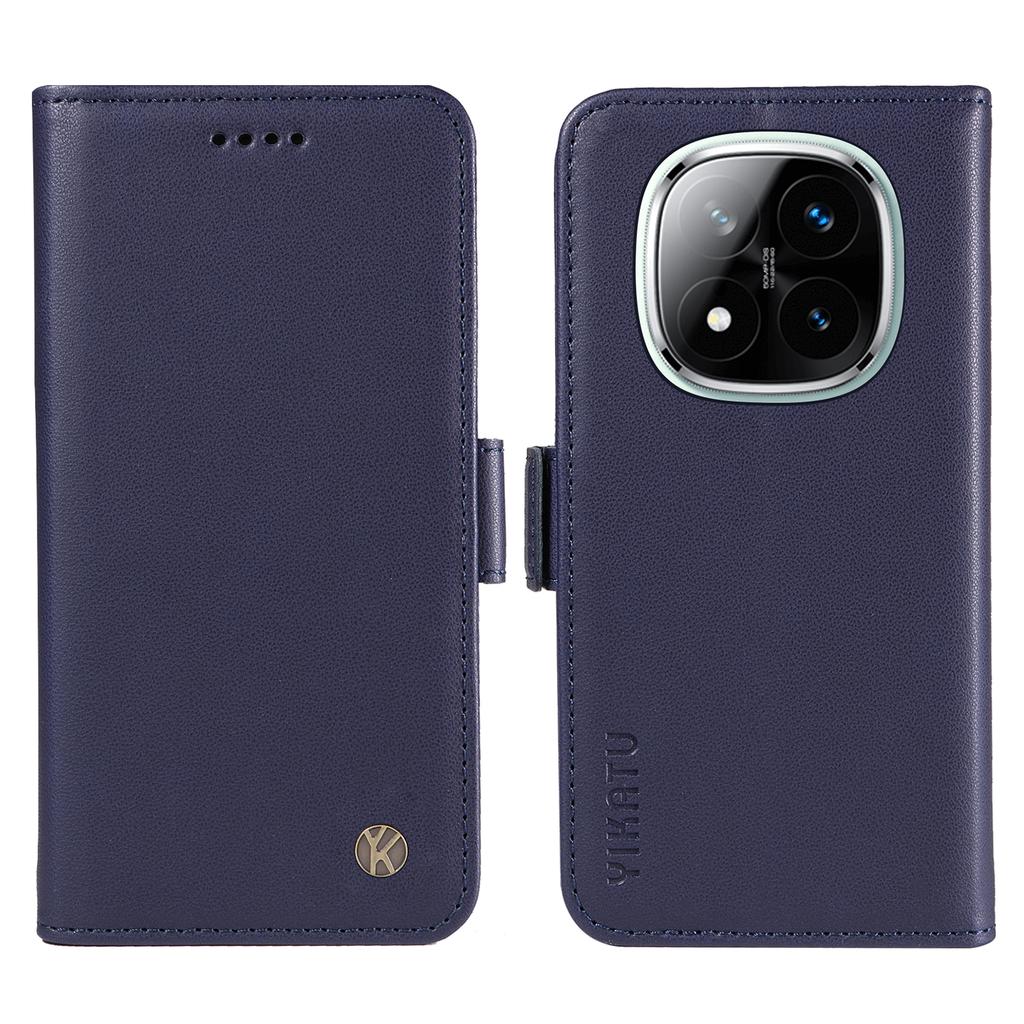 YIKATU YK-003 For Xiaomi Redmi Note 14 Pro+ 5G/Note 14 Pro 5G/Poco X7 5G Case Wallet Stand Leather Phone Cover Side Buckle