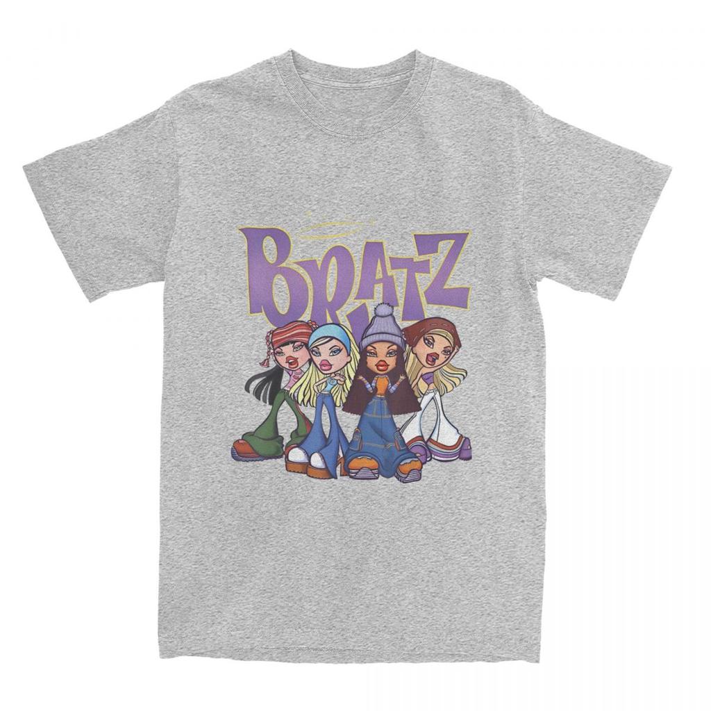 Vintage T-Shirt Bratz Original Vierergruppe Neueste Baumwoll-T-Shirts Hip Hop T-Shirt für Herren Sommer Kurzarm Kleidung