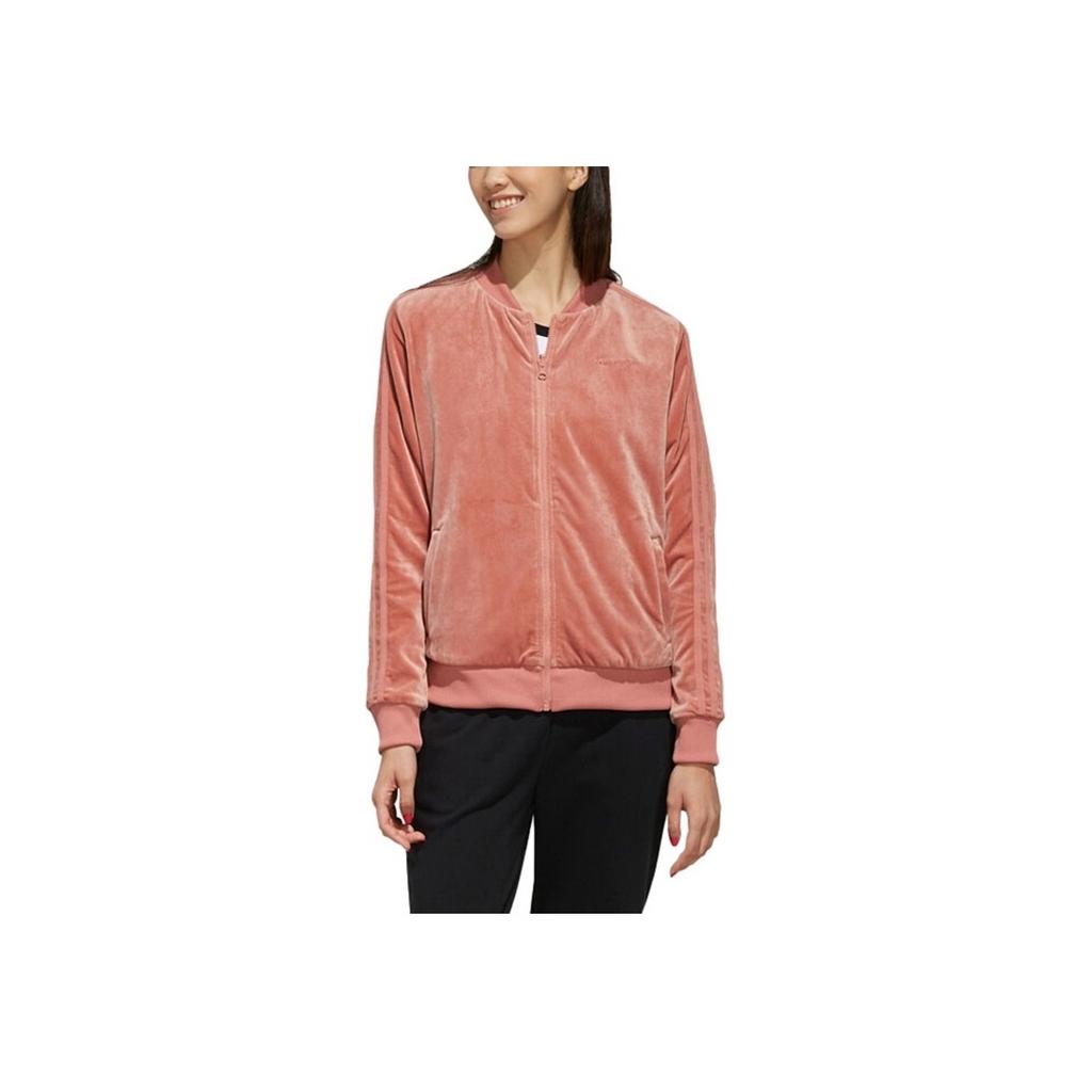 Adidas Neo Solid Color Stand Collar Jacket Women Jackets Deep-Pink FK9941