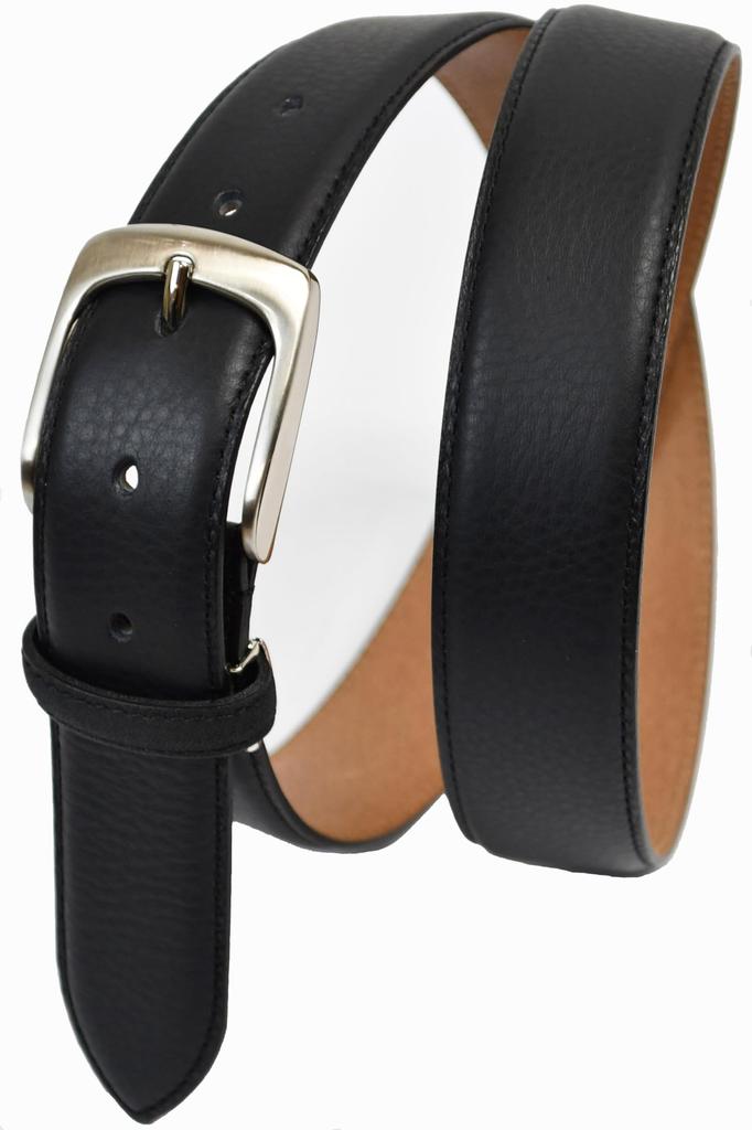 CODEL Men's Business Belt, Genuine Leather, Pin Buckle, Adjustable Length, Made in Japan, Gift (Black)
