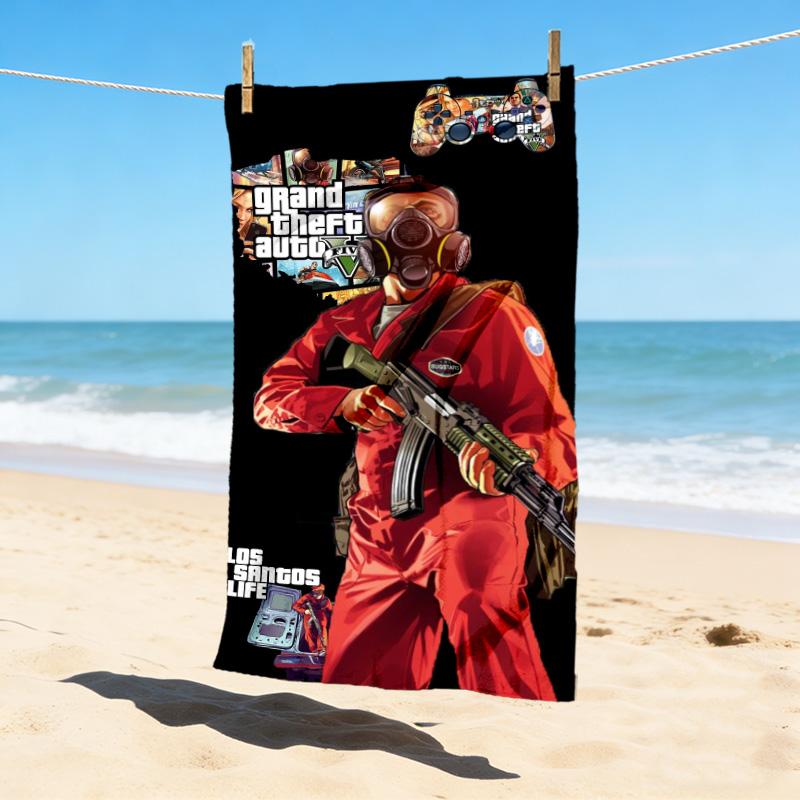 Gta V Life Stylish Digital Printing Beach Towel Quick Drying Absorbent Blanket For Beach Pool Gym Travel Christmas Gift C9211716