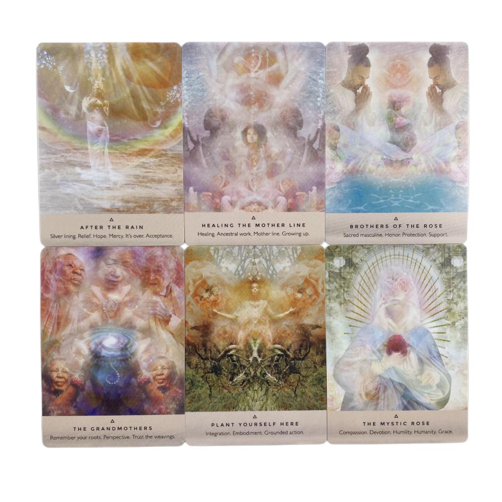 The Pink Flowers Oracle Card Divination Deck English Vision Edition Tarot Board Playing Game For Party