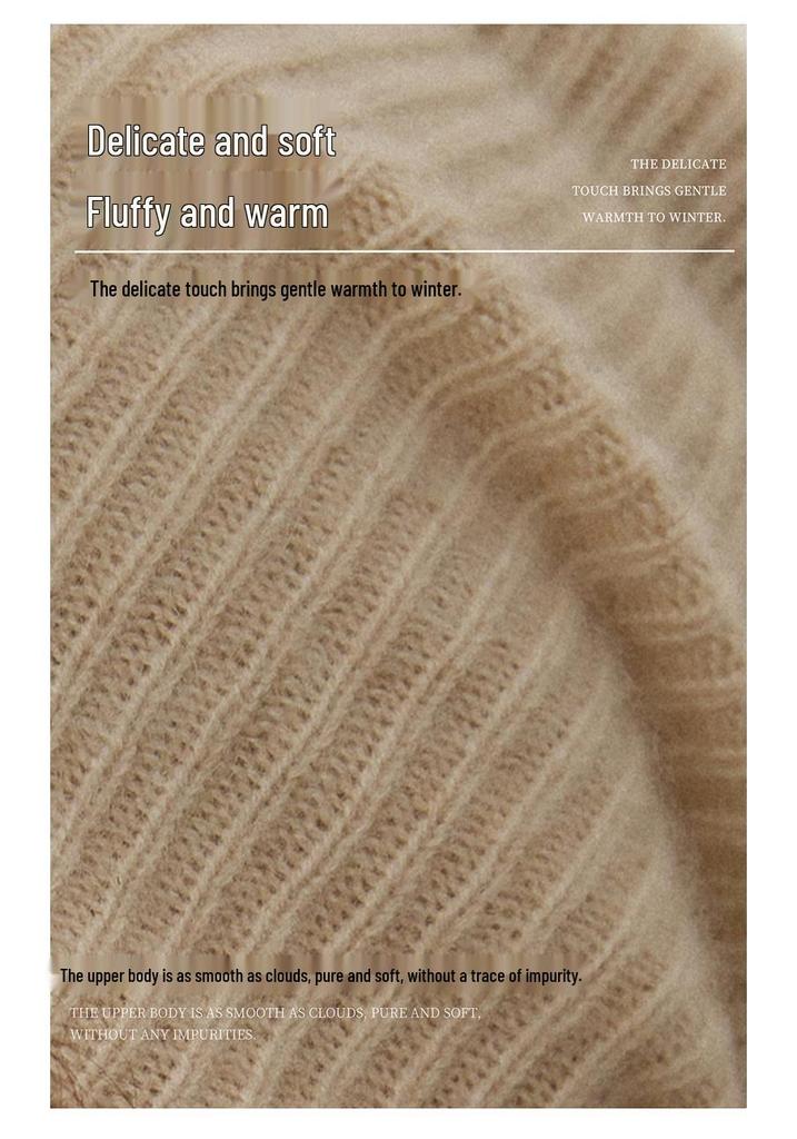 Women's 100% Pure Cashmere Knitted Hat – Fashionable, Versatile, and Warm