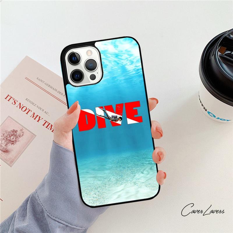 Scuba Diver Diving Phone Case For iPhone 17 Air 14 15 16 13 12 Max Cover For Apple iPhone 17 Air 11 Pro Max Plus Coque