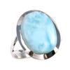 Natural Republic Larimar Gemstone 925 Solid Sterling Silver Gift Ring S.6 p7F58