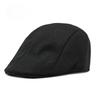 Men Breathable Mesh Flat Cap Summer Sunshade Ivy Cap Lightweight Duckbill Hat Retro Plain Forward Cap for Middle-Aged