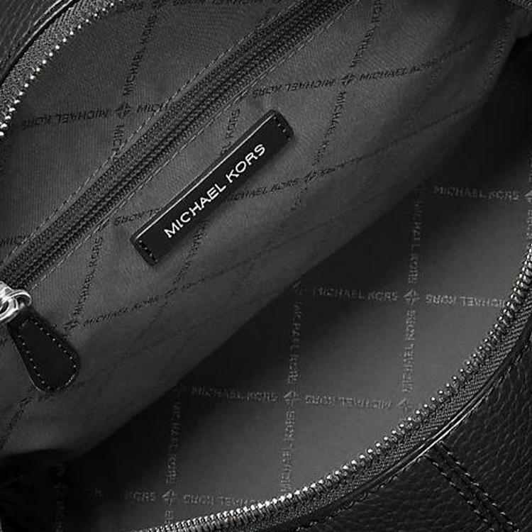 Michael Kors Adjustable Strap Leather Backpack Medium Unisex Backpack Black 35T5SM9M1L-BLACK
