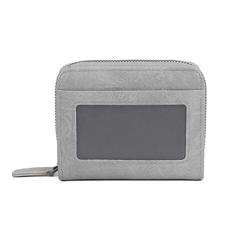 Leather Anti-theft Brush Organ Bag, Multi-functional Large-capacity Simple Change Bag Card Cover Card Bag Wallet