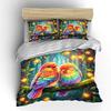 Colorful Birds with Glowing Leaves Bedding Set for Kids Luxury Gift 3pcs Digital Print Comforter Set Soft Comfortable Breathable
