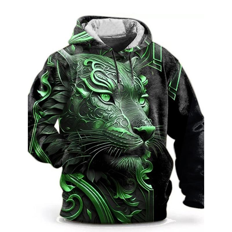 Kapuzenpullover mit langen Ärmeln - Gemustertes Kleidungsstück - Geeignet für Männer und Frauen - Streetwear lässiger lockerer Kapuzenpullover
