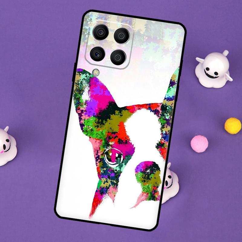 Boston Terrier Hunde Hülle für Samsung Galaxy M54 M14 M34 M33 M13 M23 M53 M15 M55 M31 M51 M20 M30s M32 M52 Case