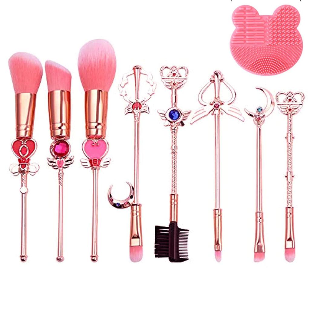 Smaele Makeup Brush Popular Pretty Guardian Sailor Moon Makeup Eye Brush Super Professional Tool Includes Pink Bag and Brush Perfect Gift for a Sailor