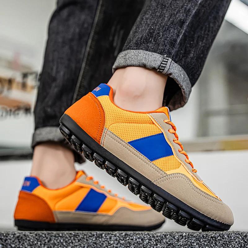 New Men's Shoes Mesh Breathable Fashion Sneakers Trendy Comfortable and Versatile Soft-Soled Men's Moral Training Shoes