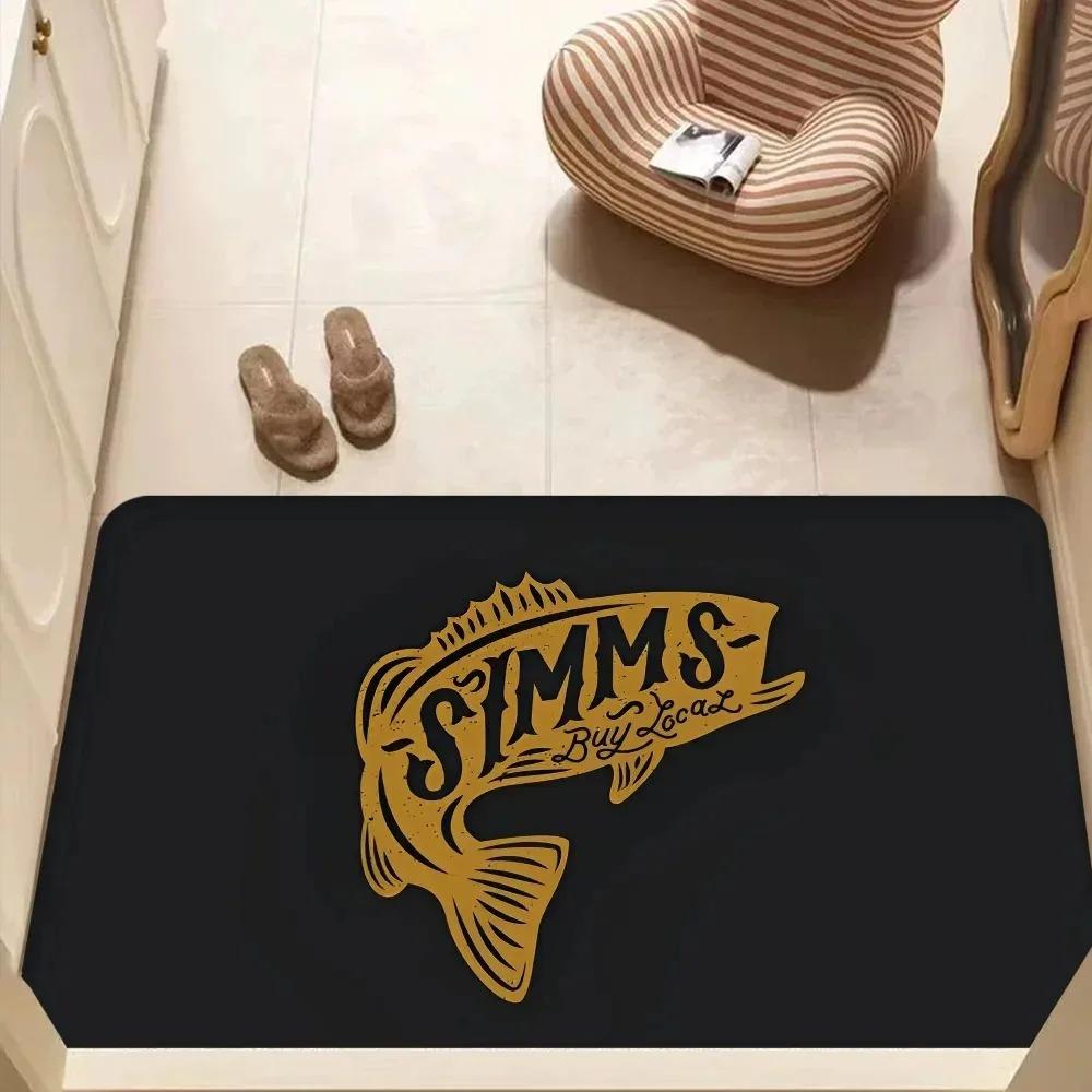 Nash Fishing Logo Floor Mat Kids Room Bedroom Decoration Balcony Anti-Slip Polyester Doormat Living Room Bedside Area Rugs INS