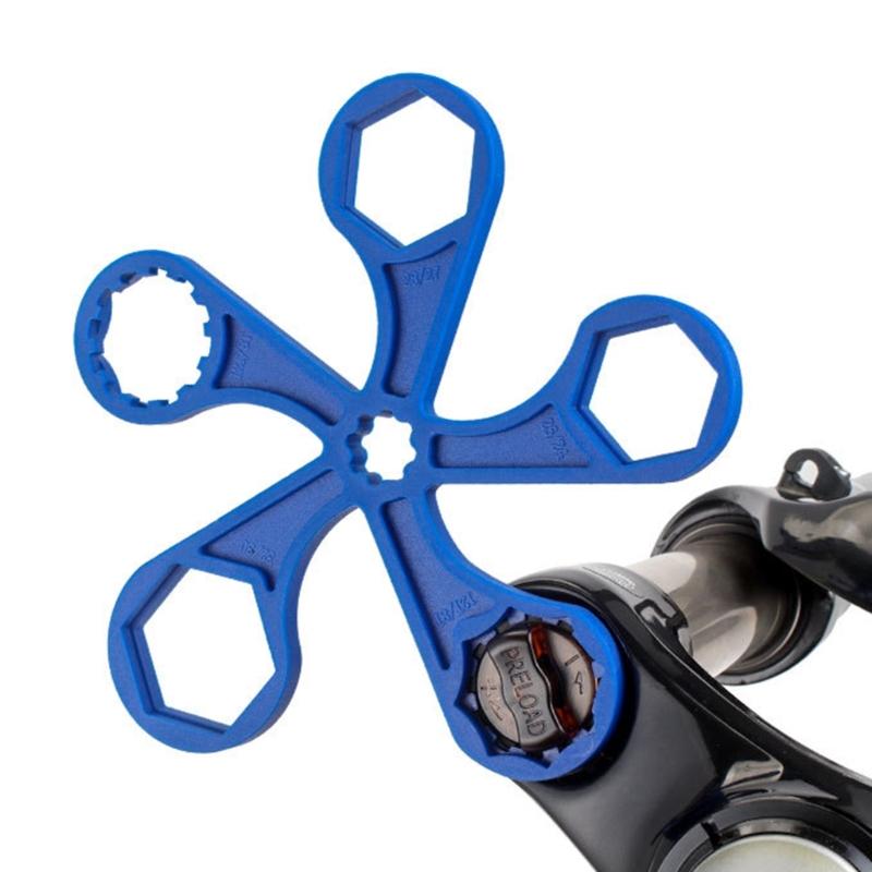 Bicycles Fork Caps Wrench Nylon/Alloy Bicycles Suspension Caps Removal and Installation Forks Spanner Tool for Repairing