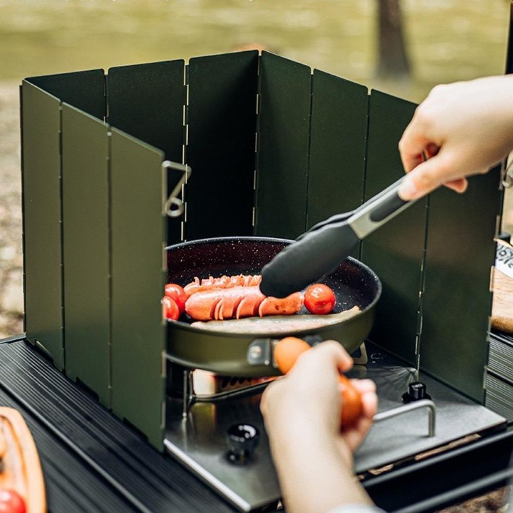 Windproof Kitchen Gas Stove Screen Metal Alloy Stove Windscreen Outdoor Stove Wind Shield  Outdoor
