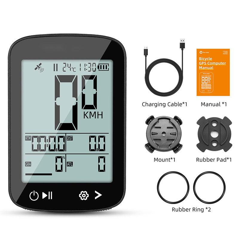 Bezdrátový cyklopočítač Cyklistický tachometr Rychloměr s velkým LCD displejem Automatický start/stop Sledovač Cyklistické příslušenství