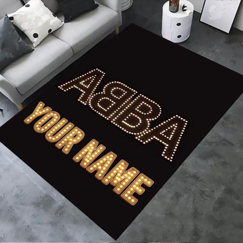 Custom Name ABBA Carpet Rug for Living Room Bedroom Home Sofa Decoration,Kids play Non-slip Floor Mat
